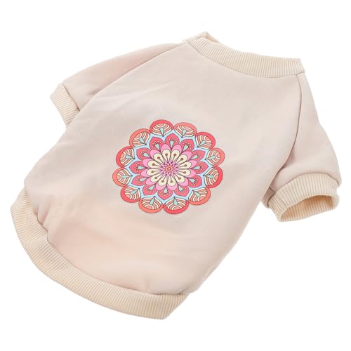 GALPADA Haustier-Pullover Hund wärme Kleidung stylischer Welpenpullover kleine hundekleidung Wintermäntel tierkostüme hundemantel Wärmekleidung für Welpen Haustierkleidung Baumwolle Beige von GALPADA