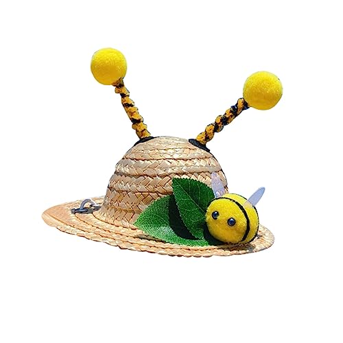 GALPADA Haustier Für Hunde Und Katzen – Mütze Mit Bienen-Design Bequemes Und Stylisches Haustier-Accessoire Für Geburtstagsfeiern von GALPADA