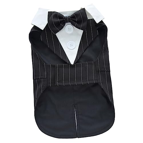 GALPADA Hochzeit Anzug für Hunde Eleganter Smoking mit Fliege Bequeme Hundekleidung für Hochzeiten und Stilvoller Hundetuxedo für Kleine und Mittelgroße Hunde Lfxz von GALPADA