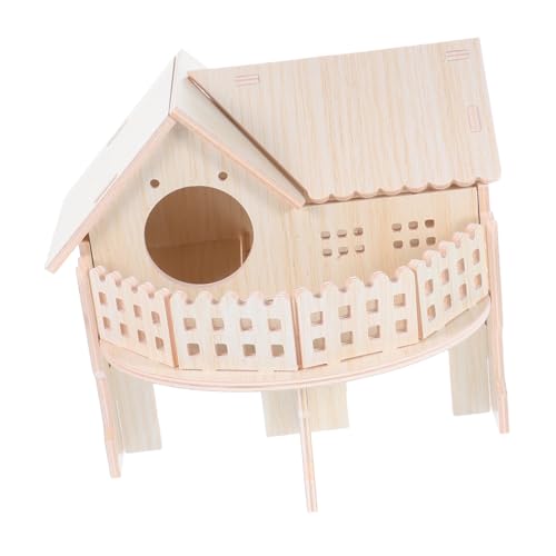 GALPADA Holz Hamster Spielzeug Hamster Käfig Accessoire Plattform Hamster Villa Kleines Hamster Hamster Accessoire Holz Hamster Spielzeug von GALPADA