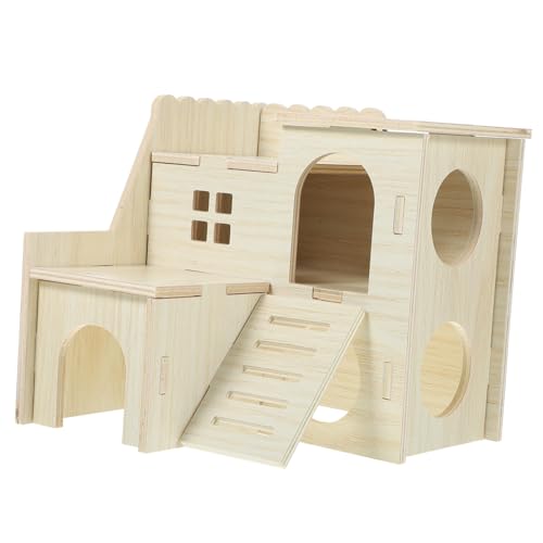 GALPADA Holz Hamsterhaus Kleintier Versteck Hütte aus Natürlichem Verschleißfestem Holz Langlebig und Sicher als Schlafplatz Rückzugsort und Spieltunnel für Hamster Meerschweinchen und GALPADA Holz Hamsterhaus Kleintier Versteck Hütte aus Natürlichem Verschleißfestem Holz Langlebig und Sicher als Schlafplatz Rückzugsort und Spieltunnel für Hamster Meerschweinchen und von GALPADA