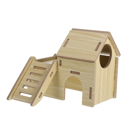 GALPADA Holz Hamsterhaus Kleintier Versteck Sicheres Häuschen für Zwerghamster und Kleine Haustiere Käfig Dekor Winter Unterschlupf Robust Installieren GALPADA Holz Hamsterhaus Kleintier Versteck Sicheres Häuschen für Zwerghamster und Kleine Haustiere Käfig Dekor Winter Unterschlupf Robust Installieren von GALPADA