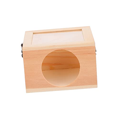 GALPADA Holz Hamster Schlafhaus Haustier Nest Hütte aus Robustem Holz Langlebig Geruchsneutral für Hamster und Kleine Tiere Gemütlicher Unterschlupf und Spielplatz von GALPADA