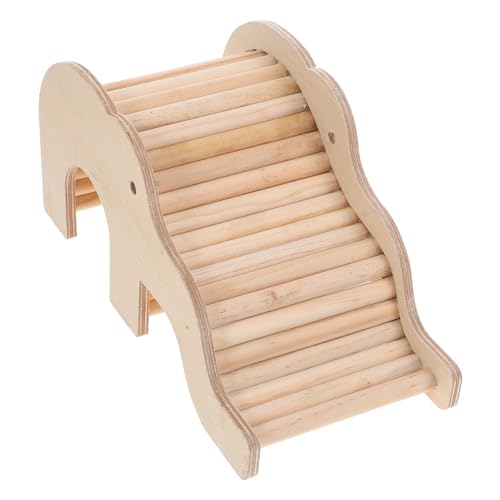 GALPADA Holz Hamsterhaus mit Kletterleiter Beißfestes Nagerversteck aus Natürlichem Holz Kleines Spielhaus für Kleintiere Multifunktionales DIY Dekorierbar Sicher und Langlebig von GALPADA