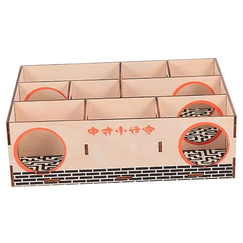 GALPADA Holz Labyrinth Für Kleine Haustiere Aktivitäts Und Trainingsspielzeug Für Hamster Ratten Und Zwerghamster Bewegung Und Geistiger Gesundheit Fördert von GALPADA