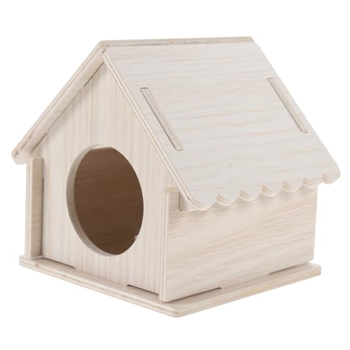 GALPADA Holz Labyrinth Versteck für Hamster und Kleine Nager Kleines Häuschen aus Sicherem Naturholz Spielerisches Versteck und Kletterhaus Geeignet für Meerschweinchen Ratten Chinchillas von GALPADA