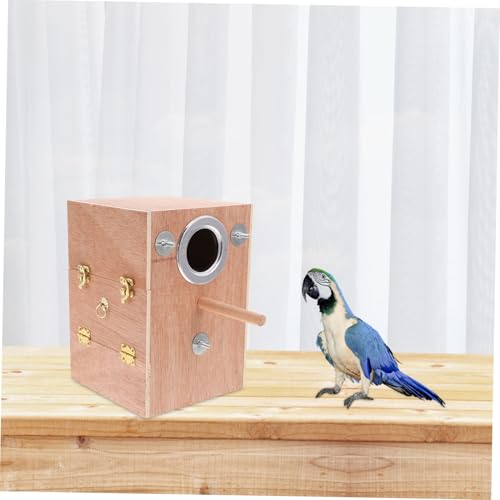GALPADA Holz Nistkasten für Kleine Vögel Aufhängung Warmes Brutnest für Wellensittiche und Kleine Papageien Leichter Vogelbrutkasten mit Einfachem Reinigungssystem Geeignet für Garten und von GALPADA
