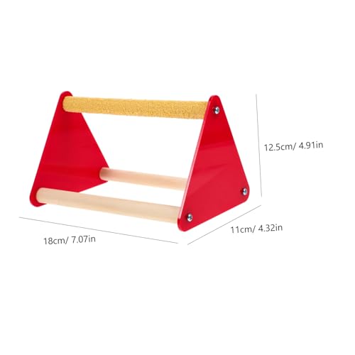 GALPADA Holz Sitzstange für Papageien und Hühner Natürlicher Vogelspielplatz mit Spiegel Kratzfestes Beißfestes Stabiler Langlebiger Perch Stand für Balancetraining von GALPADA