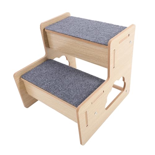 GALPADA Holz hundetreppe rutschfest Stabile Haustier Leiter Tragbar für Kleine Hunde Katzen Vielseitig als Rampe Sofa Bett zugang Einfache Installation Sicherer Aufstieg von GALPADA