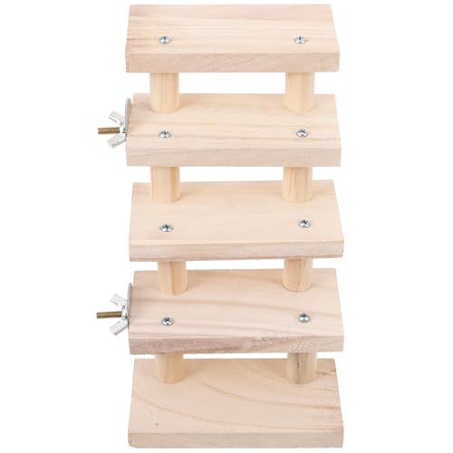 GALPADA Holzleiter für Kleintiere Kletterleiter für Hamster Meerschweinchen und Chinchillas und Sicheres Design aus Natürlichem Holz für Spiel und Bewegung Fördert das Wohlbefinden Ihrer von GALPADA