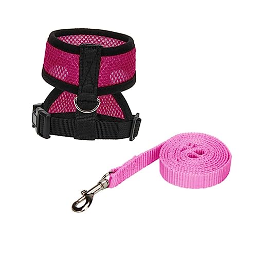 GALPADA Hühnermantel mit Leine Verstellbares Hühnergeschirr für Training und Outdoor Aktivitäten Bequeme Weste für Hühner und Küken aus Atmungsaktivem Strapazierfähigem Material Rosa von GALPADA
