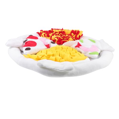 GALPADA Hund Pizzaform Langlebige Slow Eating Mat für Hunde Katzen Stressreduzierend Kreatives Training Interaktives Futterspielzeug Robust von GALPADA
