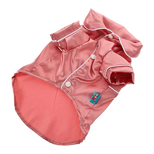 GALPADA Hunde-Pyjama Hunderobe Haustier Kostüme Plüsch Kleidung Dackel Party Pyjama Für Welpen Schlafanzug Für Hund Welpenmantel Seidenpyjamas Für Hunde Nach Teetasse Lustig Rosa Baumwolle von GALPADA