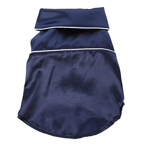 GALPADA Hunde-Pyjama Marineblauer Seidenpyjama Für Hunde Schlafanzug Für Hund Schlafen Kostüm Kleidung Hunderobe Klein Mini Welpen-Bodys Größe Drinnen Nach Hündchen Züchten Grey Baumwolle von GALPADA