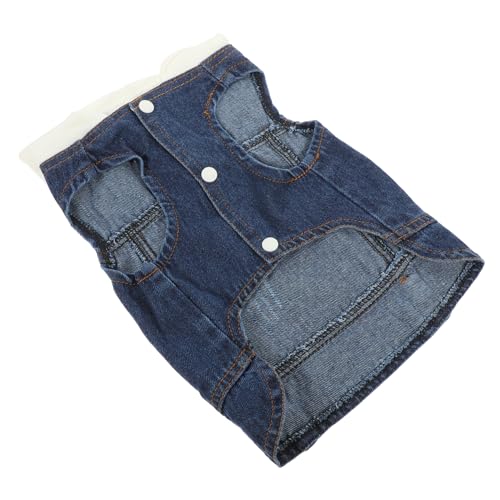 GALPADA Hundekleidung Jeansjacke für Herbst Modischer Denim Westenstil für Katzen Weiß mit Strickmütze für Schicke Auftritte GALPADA Hundekleidung Jeansjacke für Herbst Modischer Denim Westenstil für Katzen Weiß mit Strickmütze für Schicke Auftritte von GALPADA