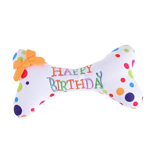GALPADA Hundeknochen Hundezahnen Schwer Happy Birthday Hundeform Hundegeburtstagsparty Zubehör Hundegeburtstagsspielzeug Welpenzahnen Geburtstagshundespielzeug Hundegeschenke von GALPADA