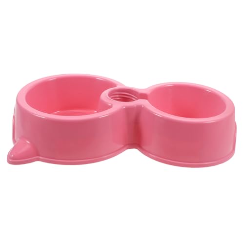 GALPADA Hundenäpfe, Katzenfutternäpfe, Erhöhter Katzennapf, Doppeltes Katzenfutter- Und Wassernapf-Set, Wasserspendernapf Für Welpen, Mittelgroße Hunde Und Katzen, Rosa von GALPADA