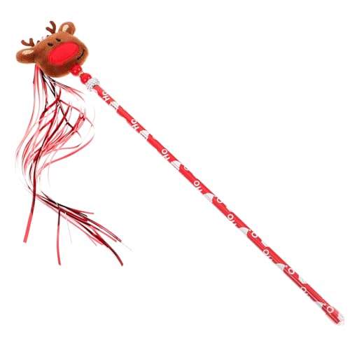 GALPADA Interaktiver Katzen Teaserstab mit Weihnachtsmotiv Rentier Anhänger Buntes Katzenspielzeug für Kitten Stimulierend Spielerisch für Katzen für Interaktives und Beschäftigung GALPADA Interaktiver Katzen Teaserstab mit Weihnachtsmotiv Rentier Anhänger Buntes Katzenspielzeug für Kitten Stimulierend Spielerisch für Katzen für Interaktives und Beschäftigung von GALPADA