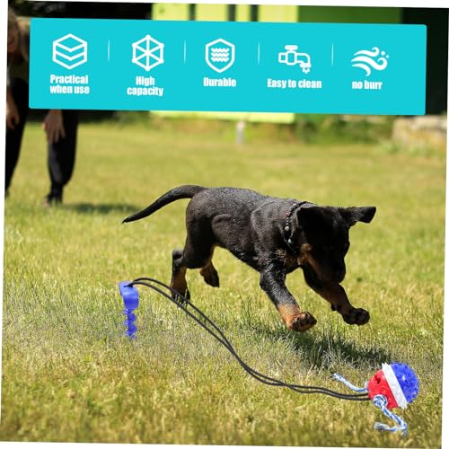GALPADA Interaktives Hundespielzeug Kauspielzeug Ball mit Robustes Pet Molar Plaything Fördert Zahnpflege und Beschäftigung Geeignet für Kleine und Mittlere Hunde Tragbar und Leicht Blau von GALPADA