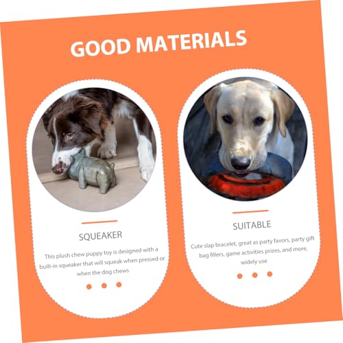 GALPADA Interaktives Hundespielzeug Plüsch Tigerform Robust Beißspielzeug für Welpen Stressabbau Trainingsspielzeug zur Beschäftigung und Zahnpflege für Kleine und Mittlere Hunde von GALPADA