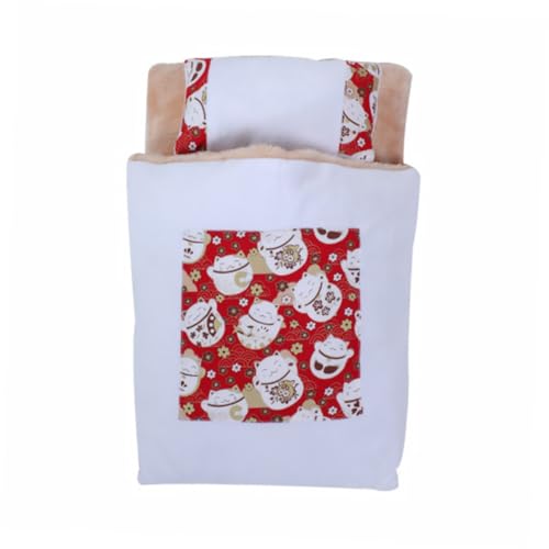 GALPADA Japanischer Stil Katzenbett aus Waschbarem Berberfleece Warmes Langlebiges Hundebett für Winter rutschfest für Kleine Hunde und Katzen S von GALPADA