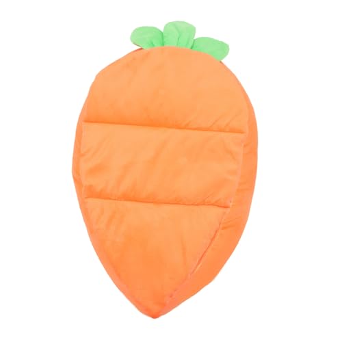 GALPADA Kaninchenbett Karottenform Mittel Warmes Kleintiernest aus Kuscheliges Haustier Schlafplatz für Kaninchen Kleine Hunde Katzen Portable Winterbett von GALPADA