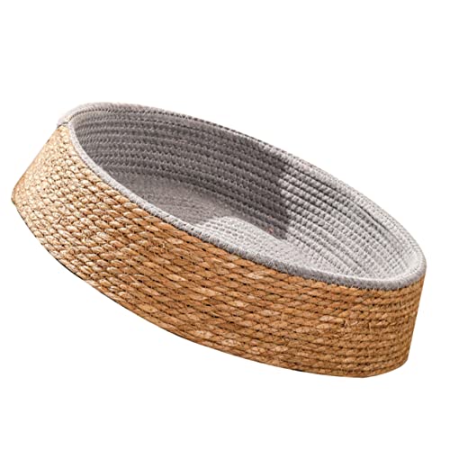 GALPADA Katzen Und Hundebett Aus Natürlichem Rattan Warmes Haustierbett Für Kleine Und Katzen Strapazierfähige Schlafmatte von GALPADA