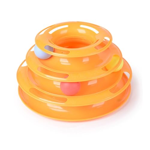 GALPADA Katzenspielzeug Intelligenzspielzeug mit Gelbem Spielball Interaktives Pet Toy für Wohnungskatzen Aktivität und Unterhaltung von GALPADA