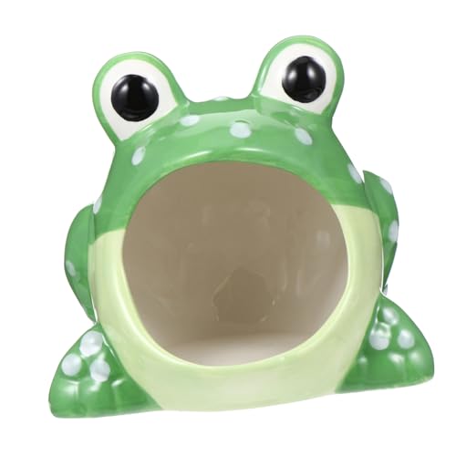 GALPADA Keramik Hamster Versteck Haus Kleintier Höhle Kühlendes Keramikhaus für Kleine Tiere Cartoon Haustier Höhle Stall Ausruhen von GALPADA