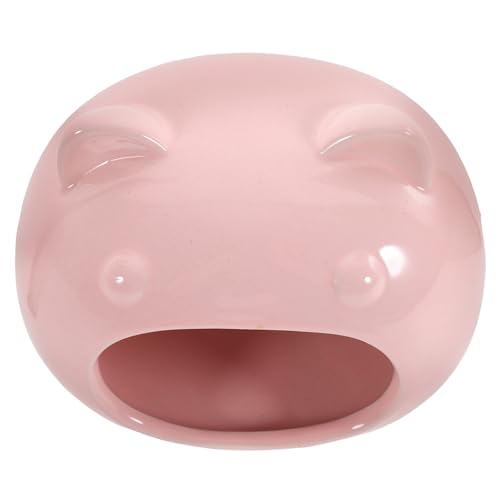 GALPADA Keramik Hamsterhaus mit Kühlender Funktion Kleines Versteck für Kleintiere Wie Meerschweinchen Igel Ratten Leicht Pflegeleicht und Geruchsneutral Komfortables Häuschen in Hellrosa GALPADA Keramik Hamsterhaus mit Kühlender Funktion Kleines Versteck für Kleintiere Wie Meerschweinchen Igel Ratten Leicht Pflegeleicht und Geruchsneutral Komfortables Häuschen in Hellrosa von GALPADA