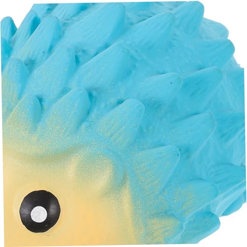 GALPADA Kleines Quietschspielzeug Igel für Hunde Robustes Kauspielzeug zur Zahnpflege Interaktives Welpen Blau für Stressfreies Spiel und Gesunde Aktivität von GALPADA