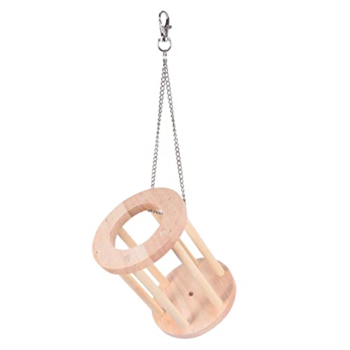GALPADA Kleintier Heu Feeder Aus Holz Hängende Futterraufe Für Meerschweinchen Und Chinchillas Heu Rack Mit Kette Für Käfige Und Ställe von GALPADA