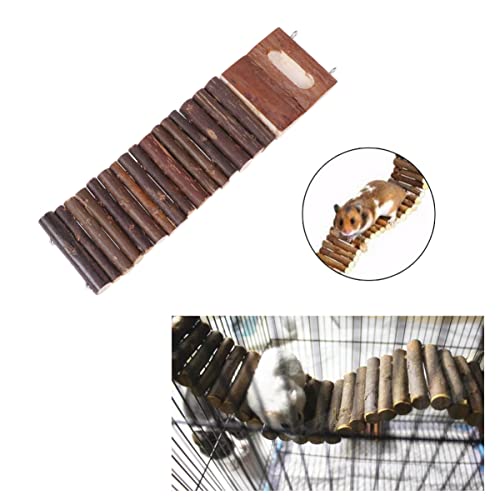 GALPADA Kleintier Holzleiter Kletterbrücke für Hamster und Flexibles Kauspielzeug und Sicheres Naturholz für Artgerechte Haltung GALPADA Kleintier Holzleiter Kletterbrücke für Hamster und Flexibles Kauspielzeug und Sicheres Naturholz für Artgerechte Haltung von GALPADA