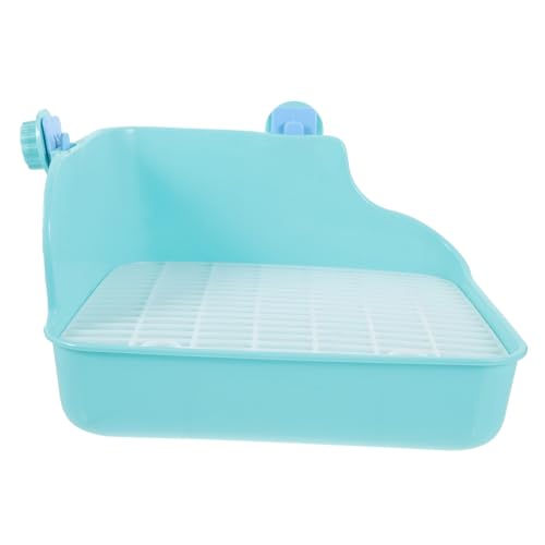 GALPADA Kleintier Toilette Trainer Eckig für Kaninchen Hamster Frettchen mit Wandschutz Robustes Haustier Töpfchen für Innenbereich Geeignet für Kleine Nager und Babytiere von GALPADA