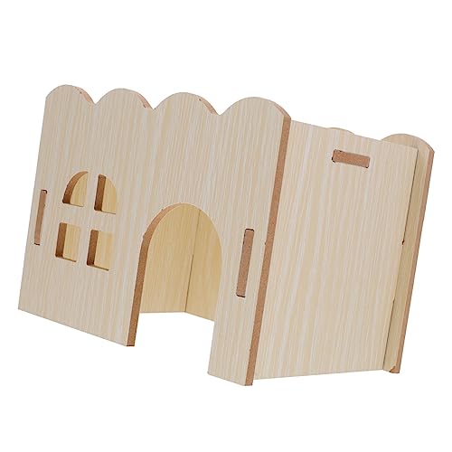 GALPADA Kleintier aus Holz Wellenhaus für Hamster und Meerschweinchen Multifunktionales Versteck Atemberaubendes Design für Innenbereiche Sicher und Langlebig GALPADA Kleintier aus Holz Wellenhaus für Hamster und Meerschweinchen Multifunktionales Versteck Atemberaubendes Design für Innenbereiche Sicher und Langlebig von GALPADA