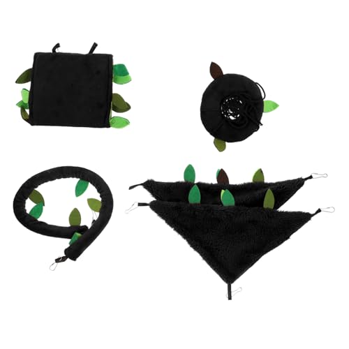 GALPADA Kleintier-hängematte mit Tunnel und Schaukel für Hamster Kuscheliges Kletterspielzeug Fördert Balance und Aktivität für Gesunde Haustiere von GALPADA