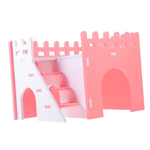 GALPADA Kleintierversteck aus Holz Hamsterhaus für Hamster und Chinchillas und Langlebig Bietet Rückzugsort und Spielplatz Pinker Farbe GALPADA Kleintierversteck aus Holz Hamsterhaus für Hamster und Chinchillas und Langlebig Bietet Rückzugsort und Spielplatz Pinker Farbe von GALPADA