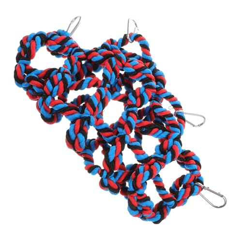 GALPADA Buntes Kletternetz Für Papageien Hängematte Und Spielzeug Aus Robustem Seil Größe l Für Große Und Mittelgroße Vögel Geeignet Für Käfige Und Spielplätze GALPADA Buntes Kletternetz Für Papageien Hängematte Und Spielzeug Aus Robustem Seil Größe l Für Große Und Mittelgroße Vögel Geeignet Für Käfige Und Spielplätze von GALPADA
