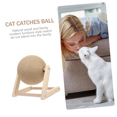 GALPADA Kratzball Katzen aus Mittlere Interaktives Katzenspielzeug zur Krallenpflege und Stressabbau Stabiler Katzenkratzball für Aktives und Fitness von GALPADA