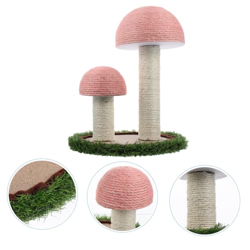GALPADA Kratzbaum Pilz Design Katzen Klettergerüst aus Natürlichem Jute Kratzfestes Kletterspielzeug mit Stabilem Sockel Geeignet für Katzen die Möbel Schonen und Spielerisch Bleiben von GALPADA