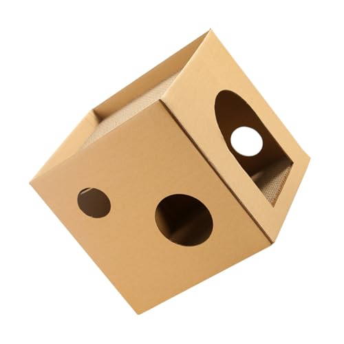 GALPADA Kratzbrett für Katzen Multifunktionales Katzenhaus aus Dickem Wellpapier Gemütliches für Kätzchen und Langlebig für Indoor Nutzung und Kratzbedürfnisse von GALPADA