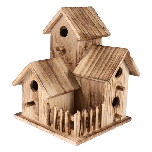 GALPADA Kreatives DIY Holz nistkasten zum Bemalen Wetterfestes Vogelhaus für Kleine Vögel und Haustiere Handliches Hängendes Vogelhäuschen als Gartendeko und Haustierunterkunft von GALPADA