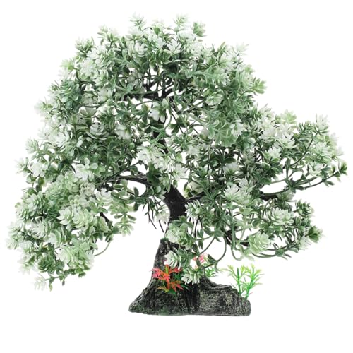 GALPADA Künstliche Aquarium Resin Baum Dekoration Fisch Tank Landschaftsdeko Simulierter Wasserpflanzen Baum für Natürliche Aquariengestaltung wartungsfrei von GALPADA