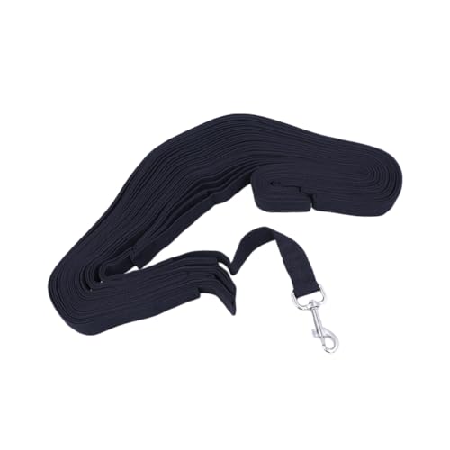 GALPADA Lange Hundetrainingsleine aus Robustem Material mit Verchromtem Karabiner und Komfortablem Griff für Welpen Haustiertraining Schnell Abnehmbar und Langlebig Schwarz von GALPADA