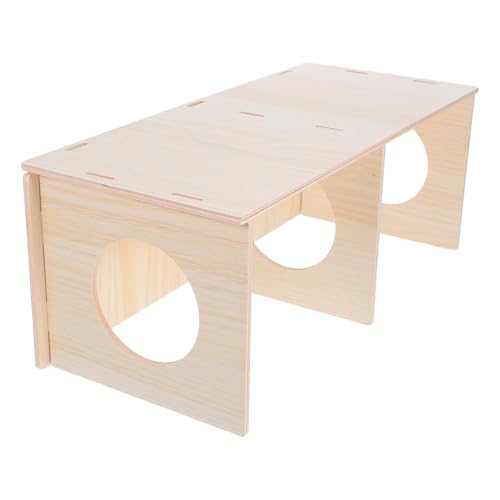 GALPADA Mehrkammer Hideout für Kleine Tiere Abnehmbares Nest für Nagetiere für Wohnzimmer Schlafzimmer Balkone Haustierunterkunft aus Massivem Holz von GALPADA