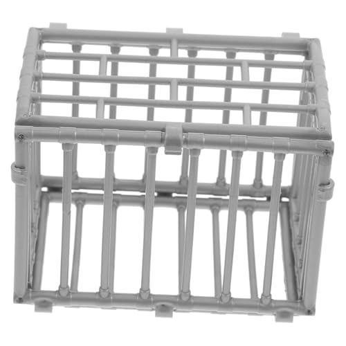 GALPADA Miniatur Käfig Modell Kunststoff Miniaturhaus Dekoration Detailreich Natürlich Texturiert Kleine Aufbewahrung Actionfiguren Zubehör DIY Bemalbar für Kreative Wohnszenen von GALPADA