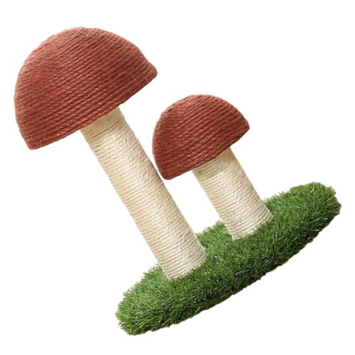 GALPADA Mushroom Förmiger Katzenkratzbaum aus Natürlichem Sisal Kratzfestes Katzenspielzeug für Wohnungskatzen Schützt Möbel Interaktives Kratzbrett für Kitten und Ausgewachsene Katzen von GALPADA