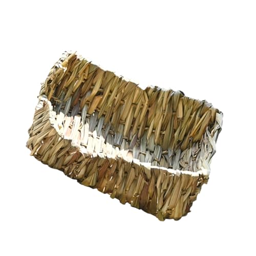 GALPADA Natürliches Handgefertigtes Gras Nest Haustierbett Schlafplatz für Kaninchen Meerschweinchen Chinchilla Praktisches Kleintierbett für Ganzjähriges Wohlbefinden von GALPADA