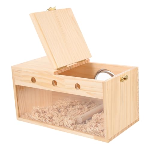 GALPADA Nistkasten für Sittiche Transparente Zuchtbox für Papageien aus Holz für Nesting und Brutpflege für Balkon und Garten Geeignet von GALPADA