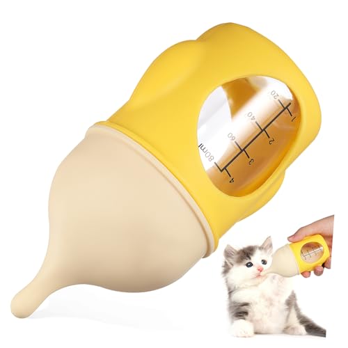 GALPADA PET-Flasche katzenpflege Wiederverwendbare Milchflasche Welpenflaschen zum Stillen von Welpenmilch klein -Kätzchen-Flaschen zum Stillen fütterungsflasche für kätzchen Kieselgel von GALPADA